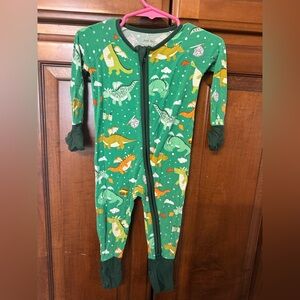 Little Sleepies Green Dragon Print Footie